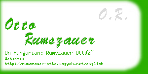 otto rumszauer business card